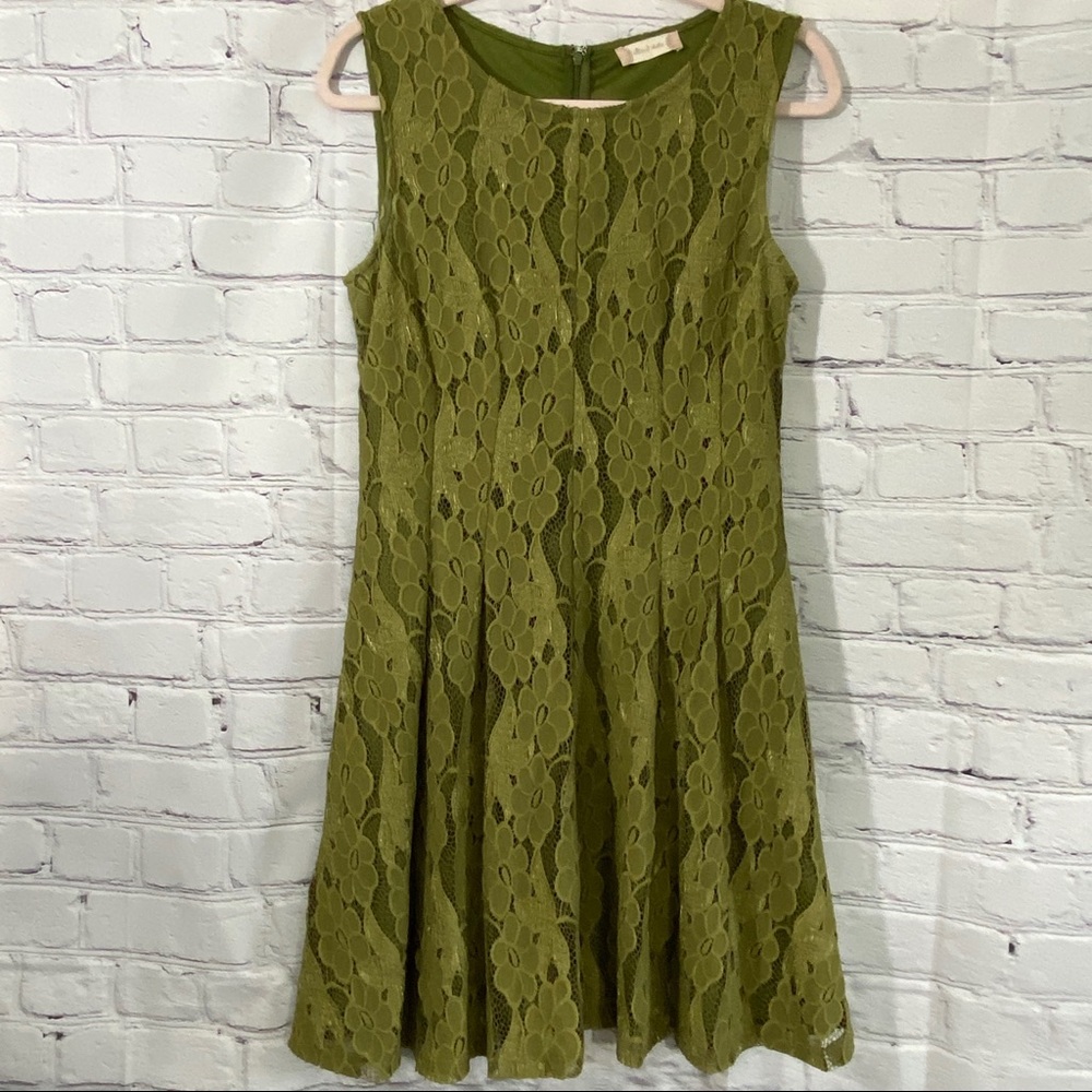 Altar’d State Lace Dress Green Fit and Flare